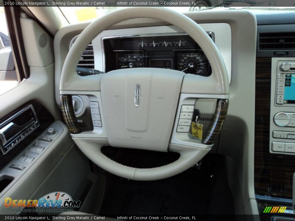 2010 Lincoln Navigator L Sterling Grey Metallic / Camel Photo #27