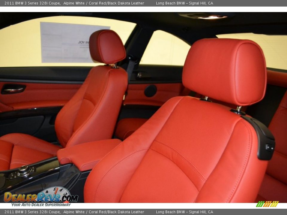 Coral Red Black Dakota Leather Interior 2011 Bmw 3 Series