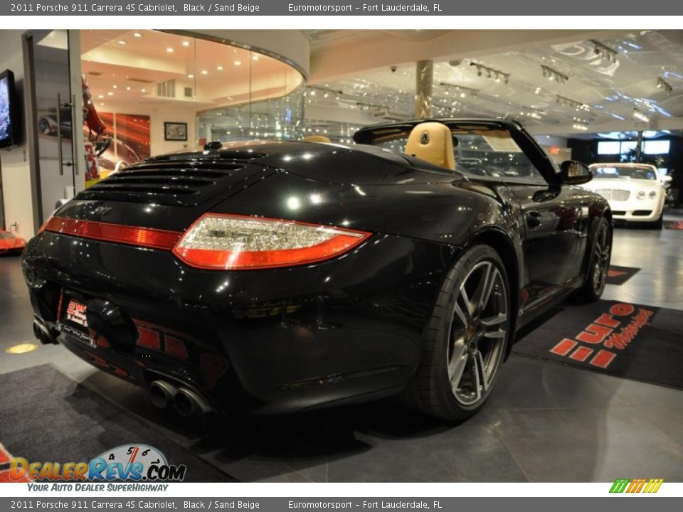 2011 Porsche 911 Carrera 4S Cabriolet Black / Sand Beige Photo #4