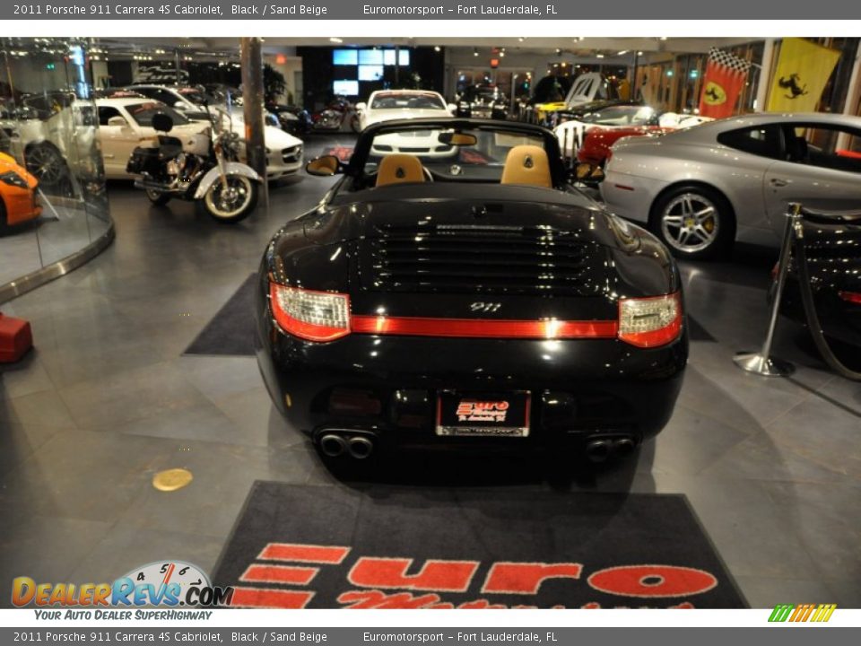 2011 Porsche 911 Carrera 4S Cabriolet Black / Sand Beige Photo #5