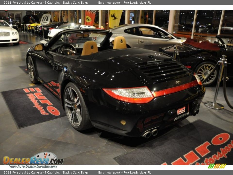 2011 Porsche 911 Carrera 4S Cabriolet Black / Sand Beige Photo #6