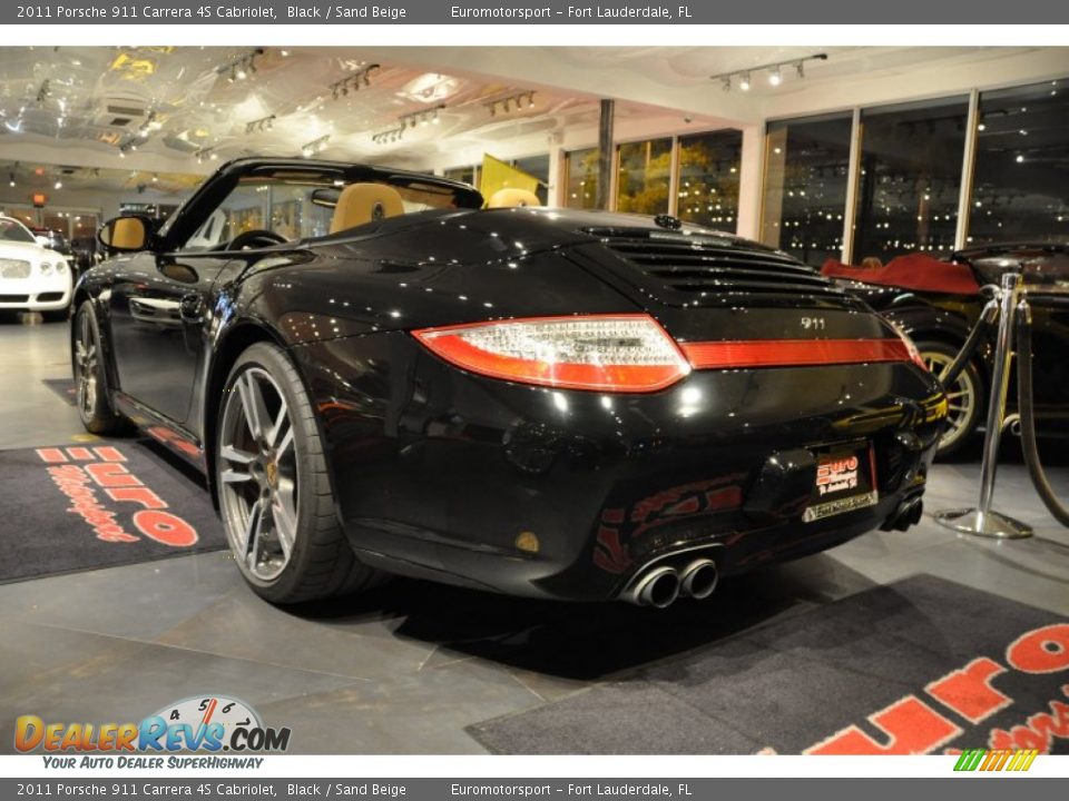 2011 Porsche 911 Carrera 4S Cabriolet Black / Sand Beige Photo #8
