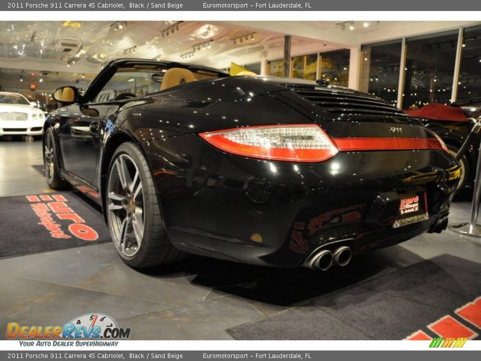 2011 Porsche 911 Carrera 4S Cabriolet Black / Sand Beige Photo #9