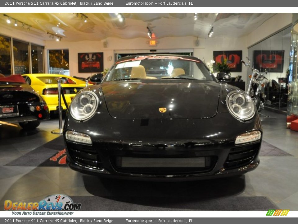 2011 Porsche 911 Carrera 4S Cabriolet Black / Sand Beige Photo #13