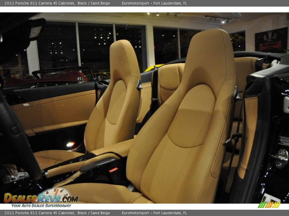 2011 Porsche 911 Carrera 4S Cabriolet Black / Sand Beige Photo #17