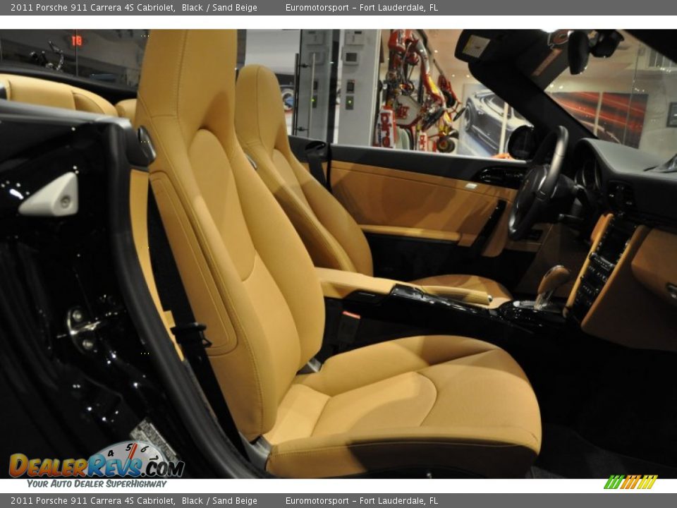 2011 Porsche 911 Carrera 4S Cabriolet Black / Sand Beige Photo #18