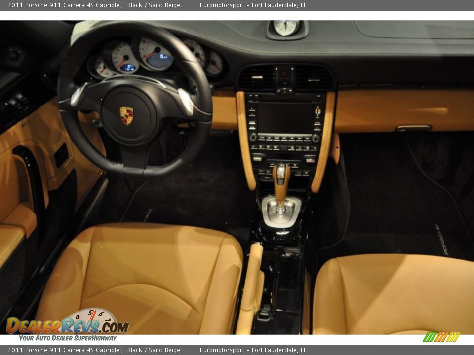 2011 Porsche 911 Carrera 4S Cabriolet Black / Sand Beige Photo #21