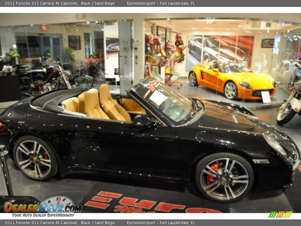 2011 Porsche 911 Carrera 4S Cabriolet Black / Sand Beige Photo #23