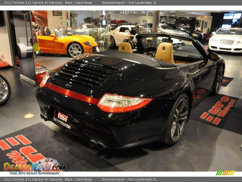 2011 Porsche 911 Carrera 4S Cabriolet Black / Sand Beige Photo #24