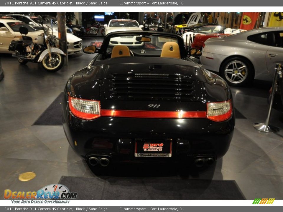 2011 Porsche 911 Carrera 4S Cabriolet Black / Sand Beige Photo #25