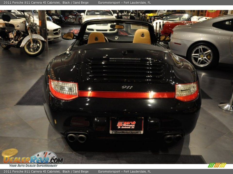 2011 Porsche 911 Carrera 4S Cabriolet Black / Sand Beige Photo #26