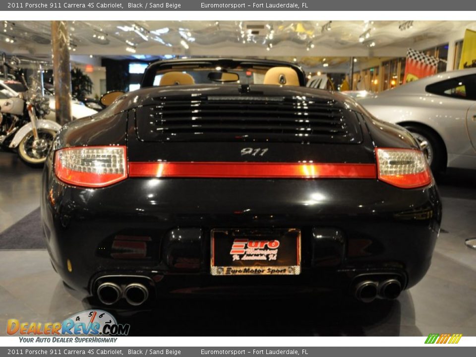 2011 Porsche 911 Carrera 4S Cabriolet Black / Sand Beige Photo #27