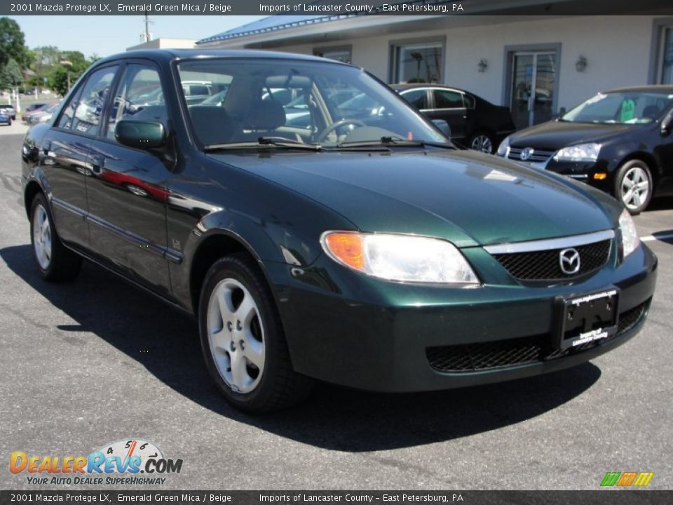 2001 Mazda Protege LX Emerald Green Mica / Beige Photo #1