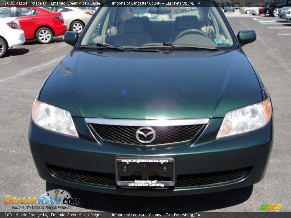 2001 Mazda Protege LX Emerald Green Mica / Beige Photo #2