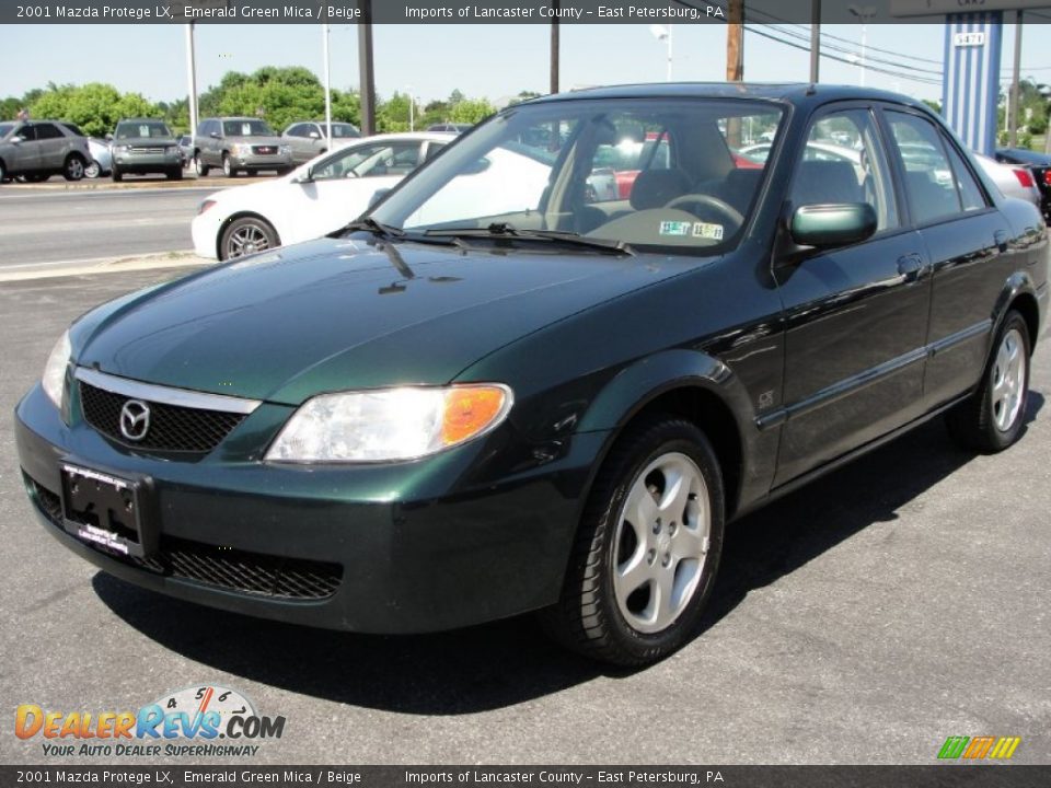 2001 Mazda Protege LX Emerald Green Mica / Beige Photo #3