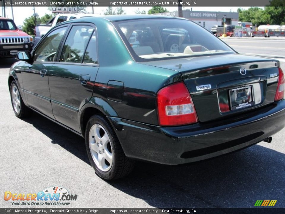 2001 Mazda Protege LX Emerald Green Mica / Beige Photo #4