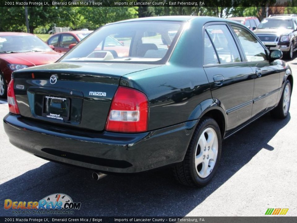 2001 Mazda Protege LX Emerald Green Mica / Beige Photo #6