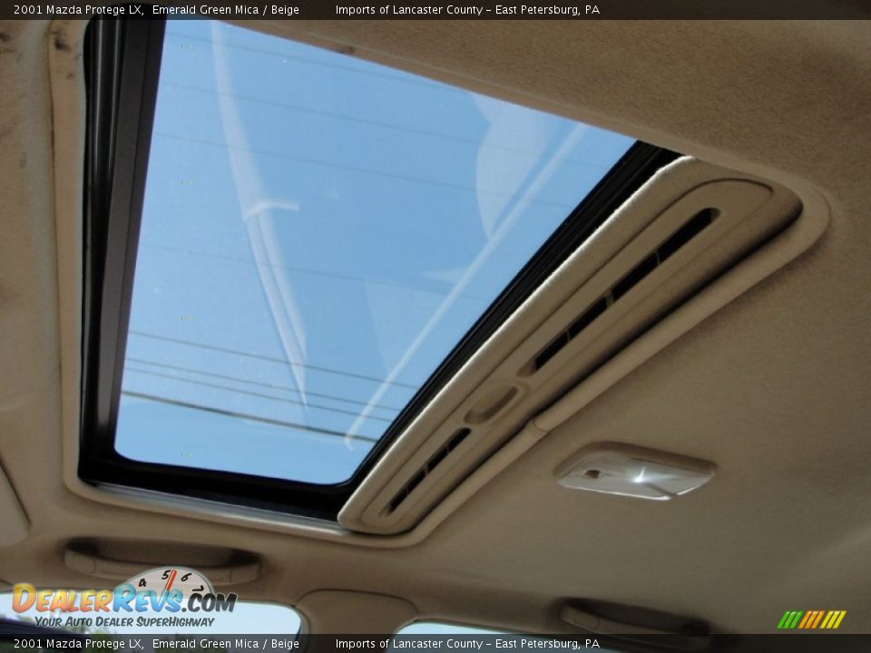 2001 Mazda Protege LX Emerald Green Mica / Beige Photo #9