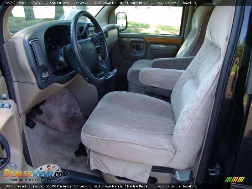 1997 Chevrolet Chevy Van G1500 Passenger Conversion Dark Brown Metallic / Neutral Beige Photo #19
