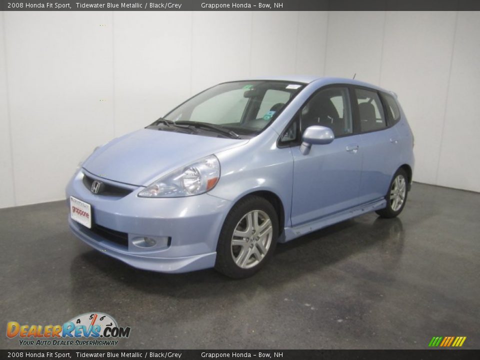 2008 Honda Fit Sport Tidewater Blue Metallic / Black/Grey Photo #1