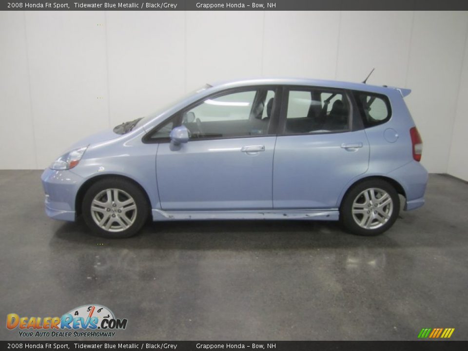 2008 Honda Fit Sport Tidewater Blue Metallic / Black/Grey Photo #3