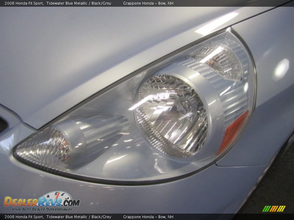 2008 Honda Fit Sport Tidewater Blue Metallic / Black/Grey Photo #4