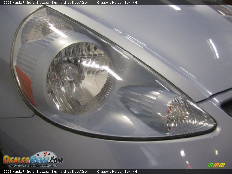 2008 Honda Fit Sport Tidewater Blue Metallic / Black/Grey Photo #6