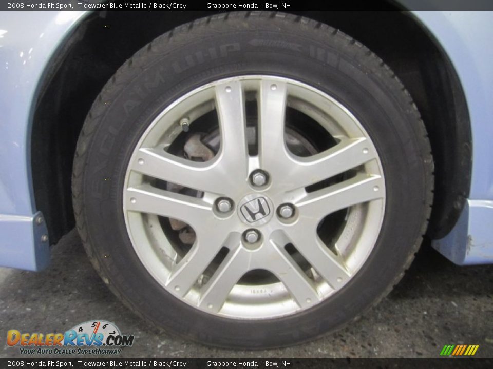 2008 Honda Fit Sport Tidewater Blue Metallic / Black/Grey Photo #8
