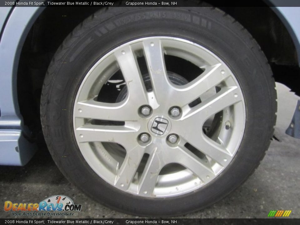 2008 Honda Fit Sport Tidewater Blue Metallic / Black/Grey Photo #9