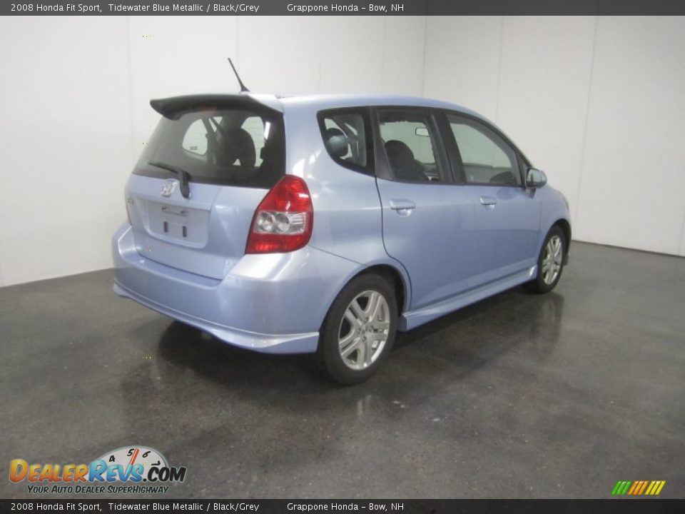 2008 Honda Fit Sport Tidewater Blue Metallic / Black/Grey Photo #11