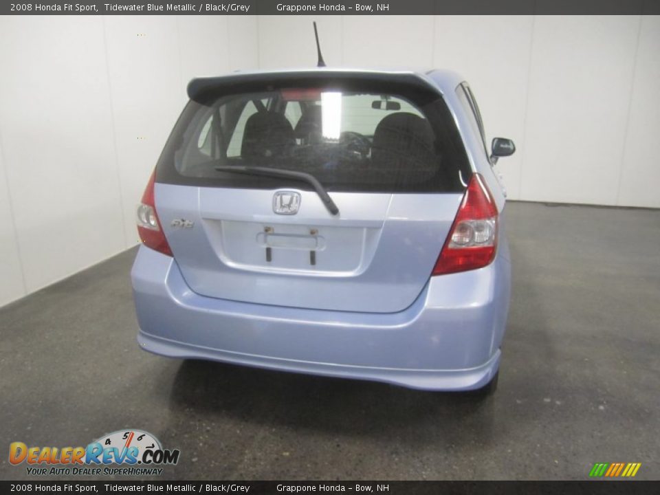 2008 Honda Fit Sport Tidewater Blue Metallic / Black/Grey Photo #12
