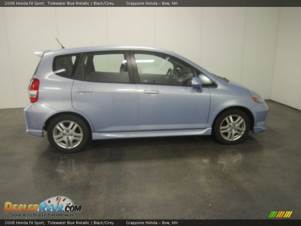 2008 Honda Fit Sport Tidewater Blue Metallic / Black/Grey Photo #13