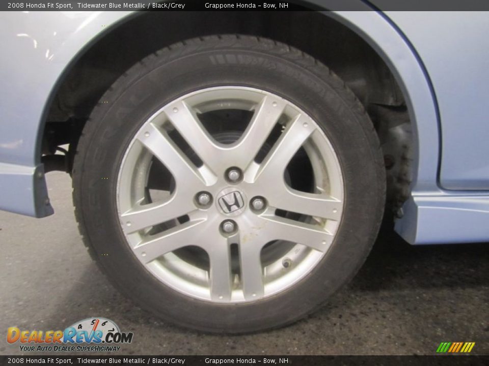 2008 Honda Fit Sport Tidewater Blue Metallic / Black/Grey Photo #16