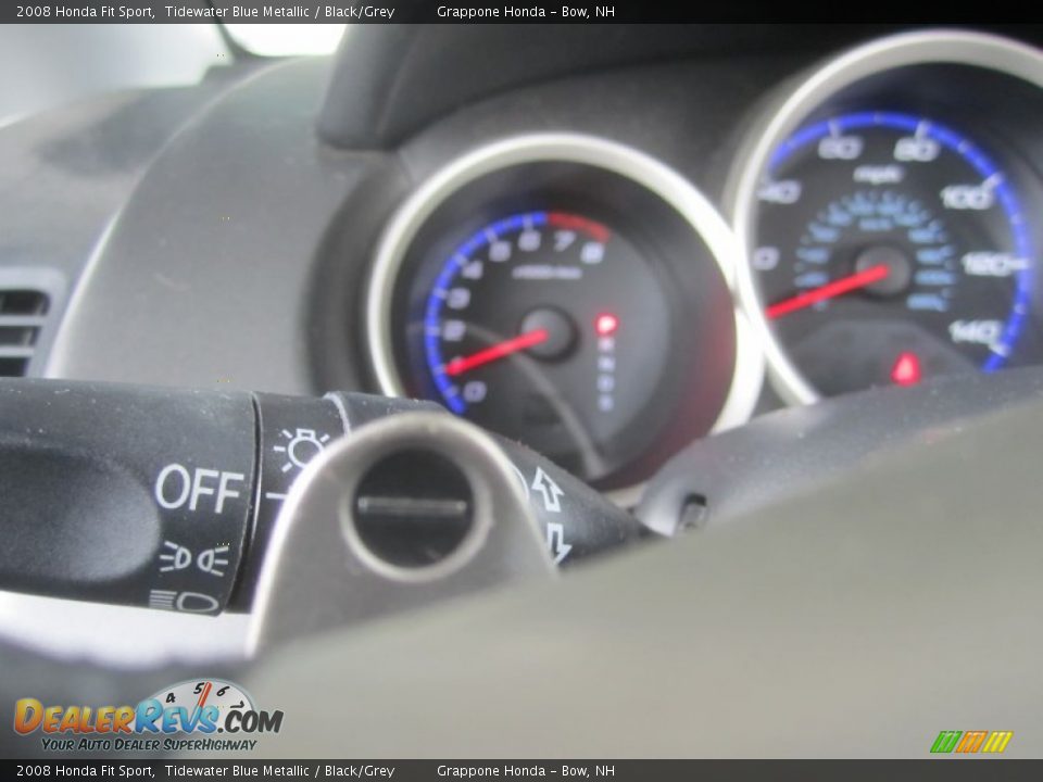 2008 Honda Fit Sport Tidewater Blue Metallic / Black/Grey Photo #27