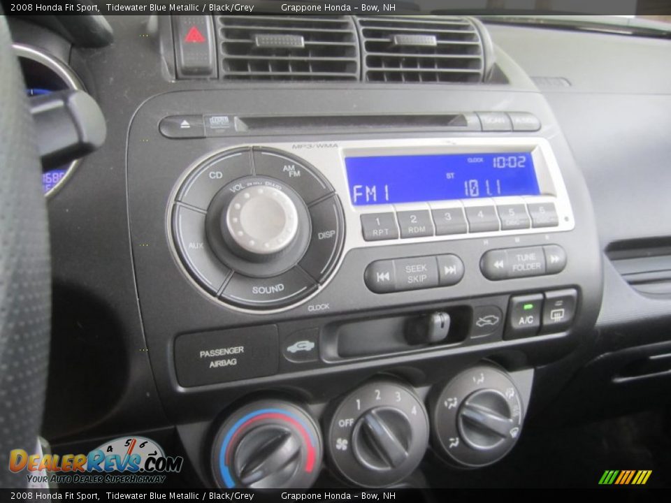 2008 Honda Fit Sport Tidewater Blue Metallic / Black/Grey Photo #29