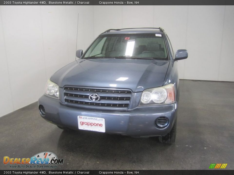 2003 Toyota Highlander 4WD Bluestone Metallic / Charcoal Photo #2