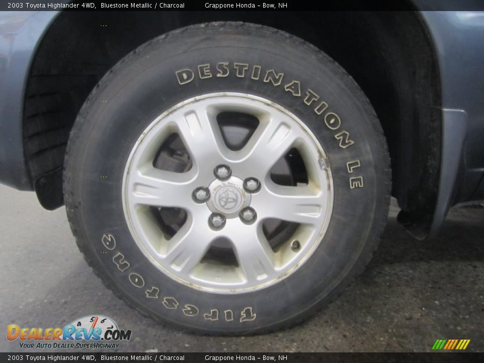 2003 Toyota Highlander 4WD Bluestone Metallic / Charcoal Photo #6