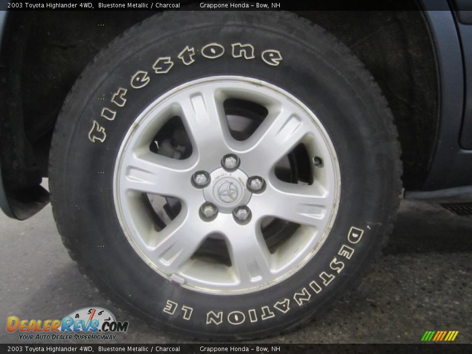 2003 Toyota Highlander 4WD Bluestone Metallic / Charcoal Photo #16
