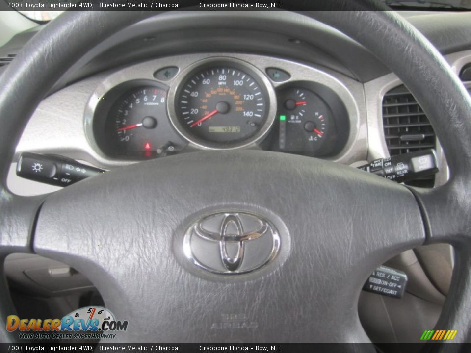 2003 Toyota Highlander 4WD Bluestone Metallic / Charcoal Photo #25