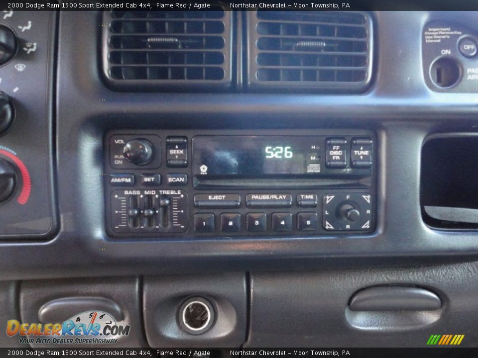 2000 Dodge Ram 1500 Sport Extended Cab 4x4 Flame Red / Agate Photo #11