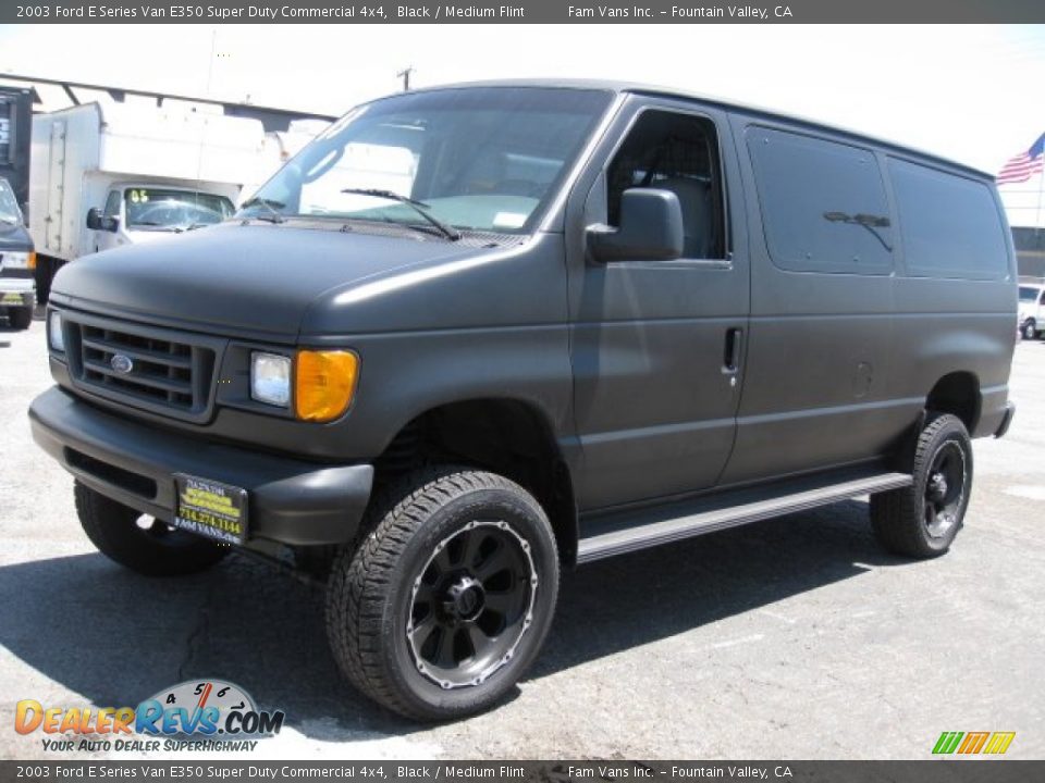 2003 Ford E Series Van E350 Super Duty Commercial 4x4 Black / Medium Flint Photo #3