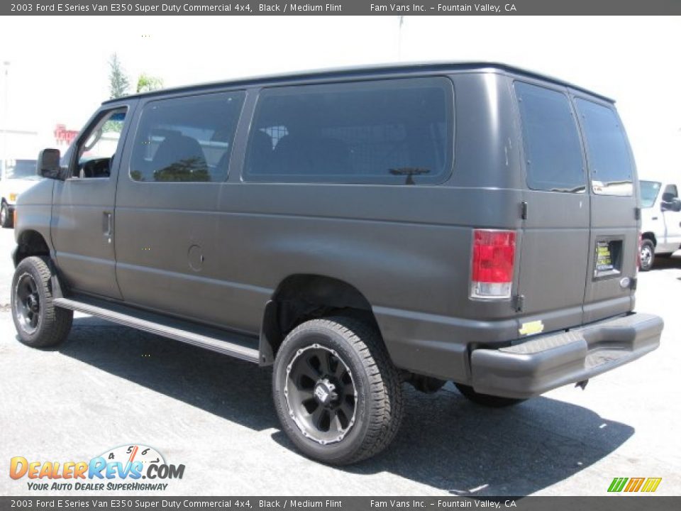 Black 2003 Ford E Series Van E350 Super Duty Commercial 4x4 Photo #4