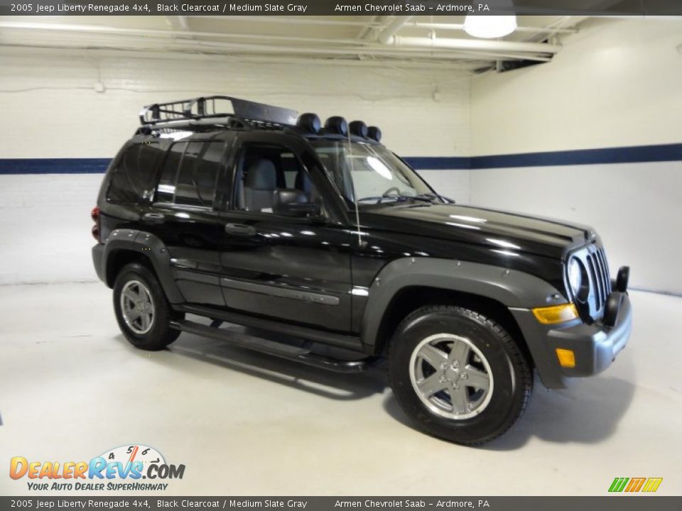 2005 Jeep Liberty Renegade 4x4 Black Clearcoat Medium Slate Gray