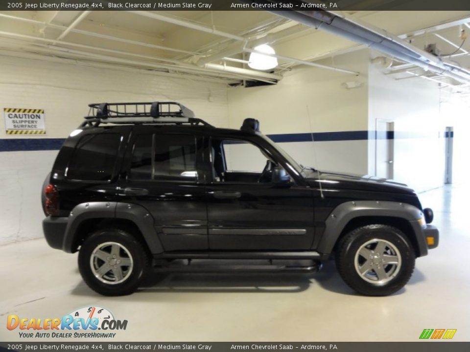 2005 Jeep Liberty Renegade 4x4 Black Clearcoat / Medium Slate Gray Photo #7