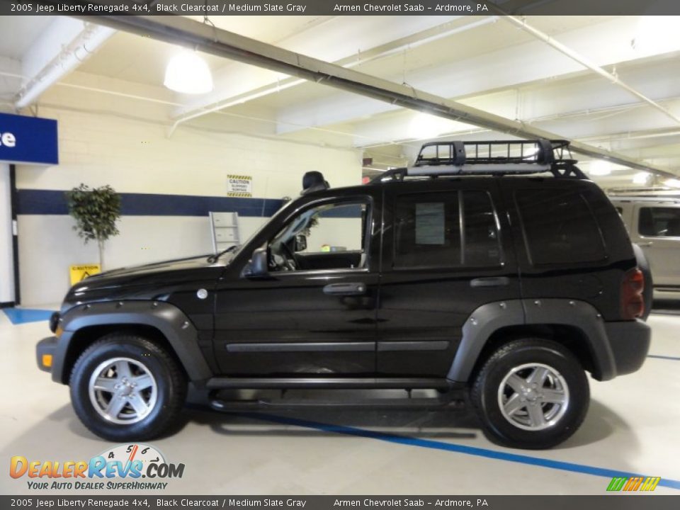 2005 Jeep Liberty Renegade 4x4 Black Clearcoat / Medium Slate Gray Photo #10