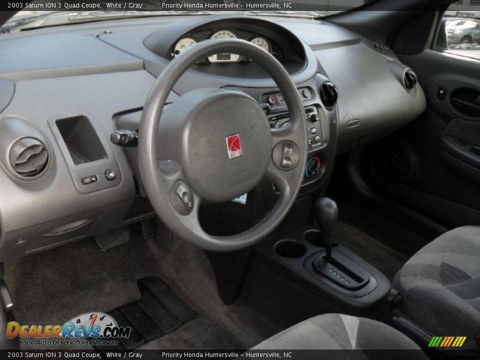 Gray Interior - 2003 Saturn ION 3 Quad Coupe Photo #23