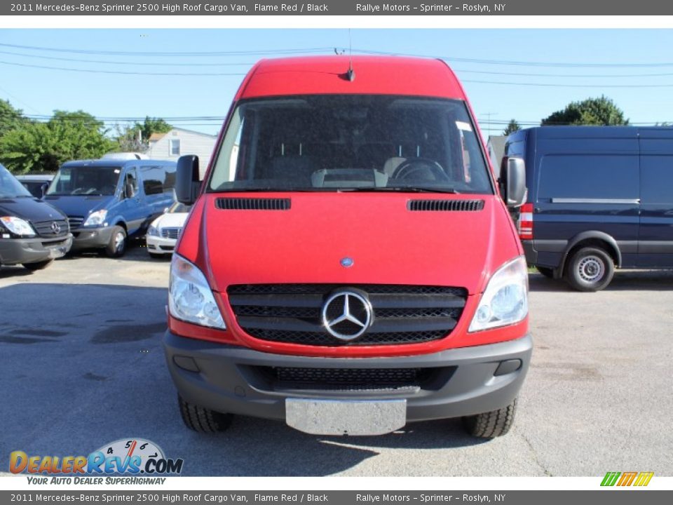 2011 Mercedes-Benz Sprinter 2500 High Roof Cargo Van Flame Red / Black Photo #2