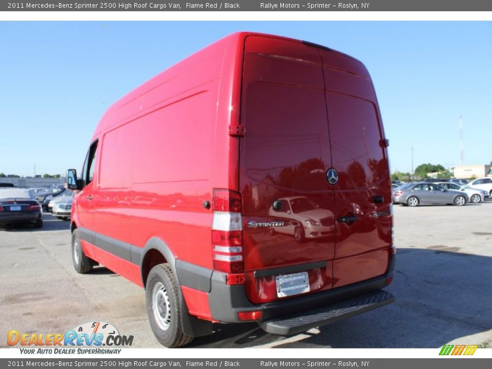 2011 Mercedes-Benz Sprinter 2500 High Roof Cargo Van Flame Red / Black Photo #4