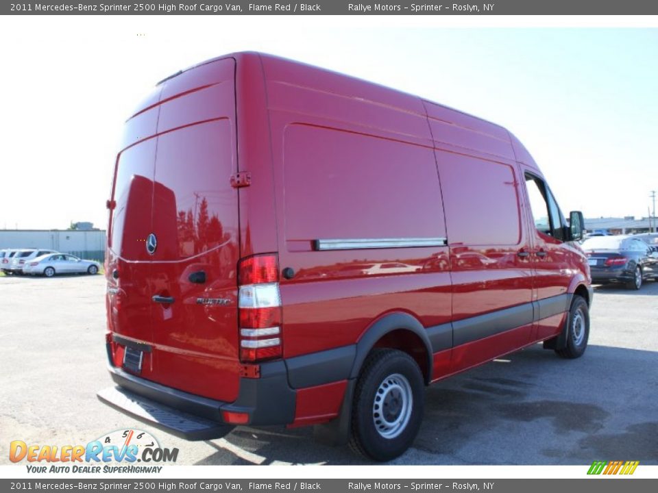 2011 Mercedes-Benz Sprinter 2500 High Roof Cargo Van Flame Red / Black Photo #6
