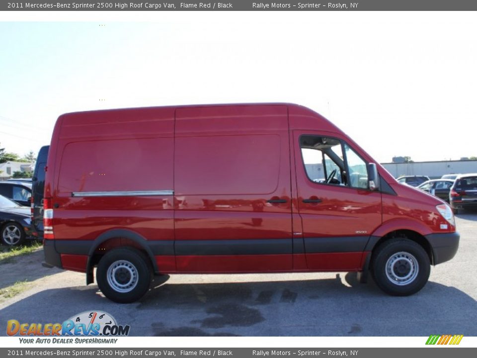 2011 Mercedes-Benz Sprinter 2500 High Roof Cargo Van Flame Red / Black Photo #7